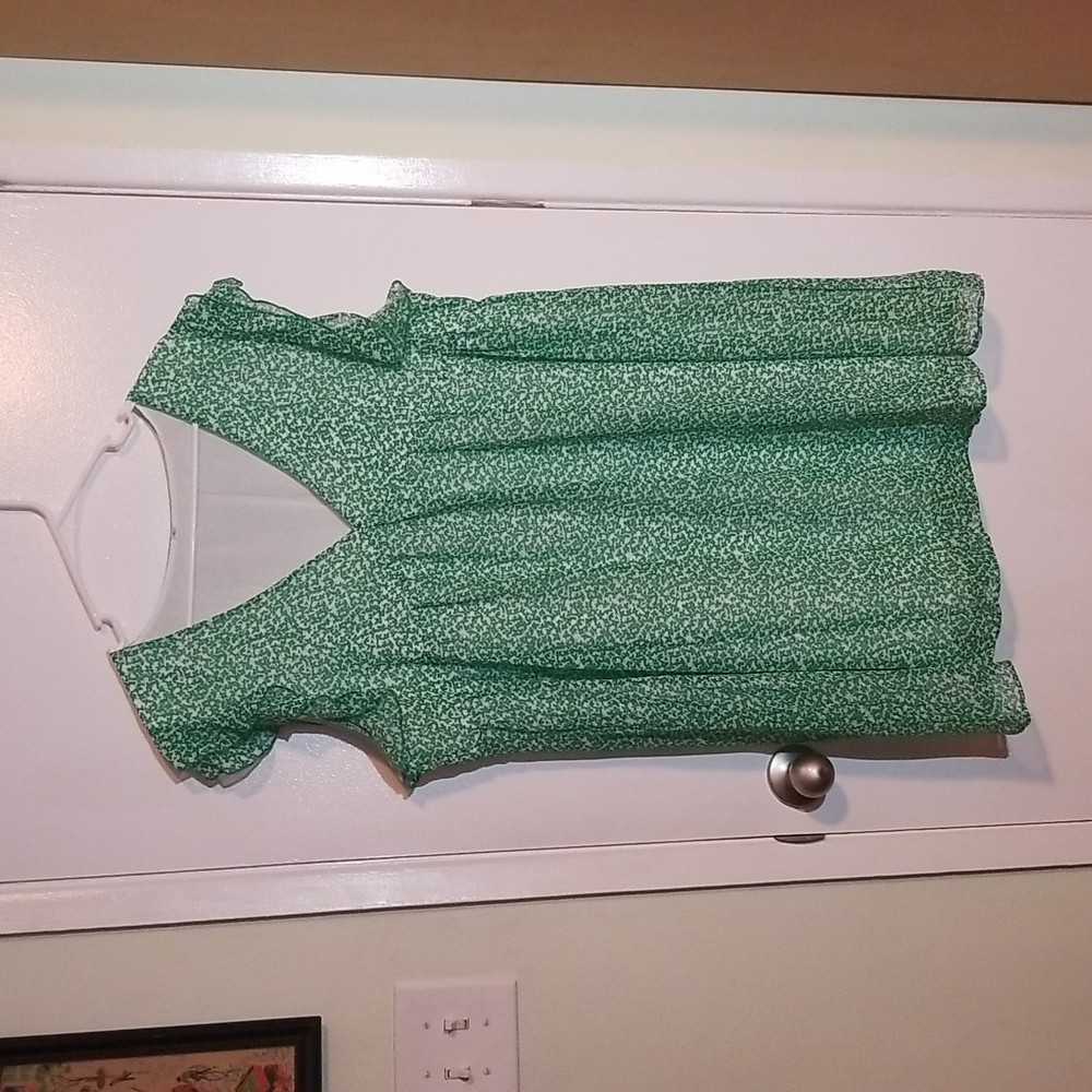 Green floral dress